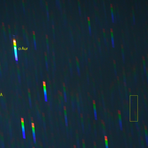 ペルセウス座新星付近のスペクトル