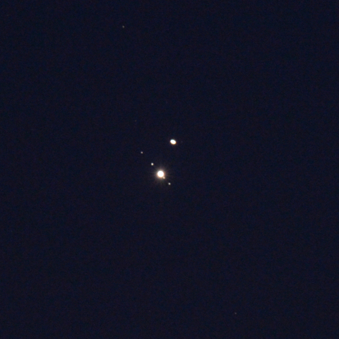 木星と土星の接近 (12月21日)