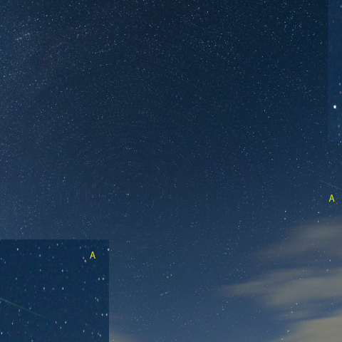 おおぐま座をかすめる流星