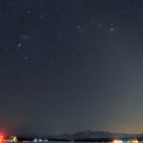 冬の星座と黄道光