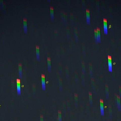 さそり座頭部のスペクトル