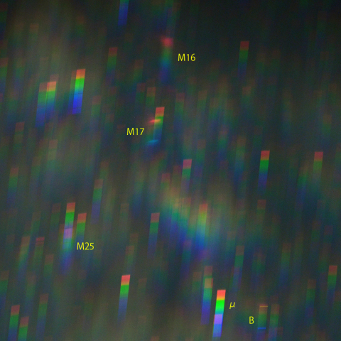 いて座北部のスペクトル