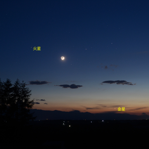 月と金星・火星