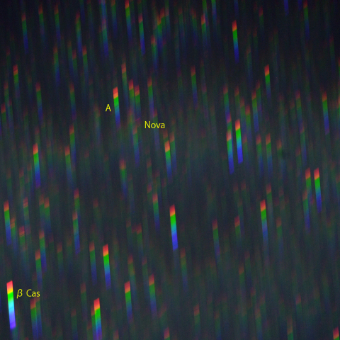カシオペヤ座新星のスペクトル