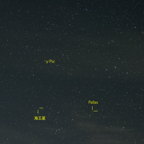 海王星と小惑星パラス