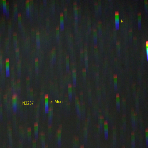 オリオン座東部付近のスペクトル