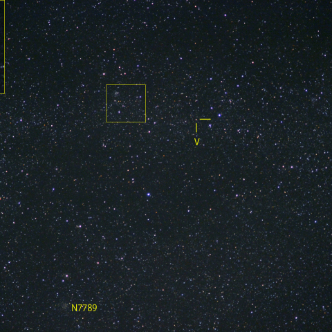 カシオペヤ座新星付近 (10月11日)