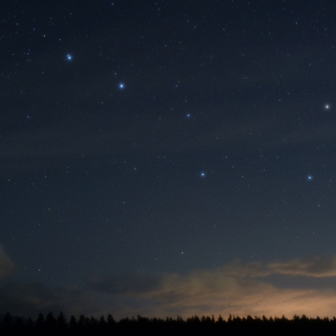 地平線上の北斗七星