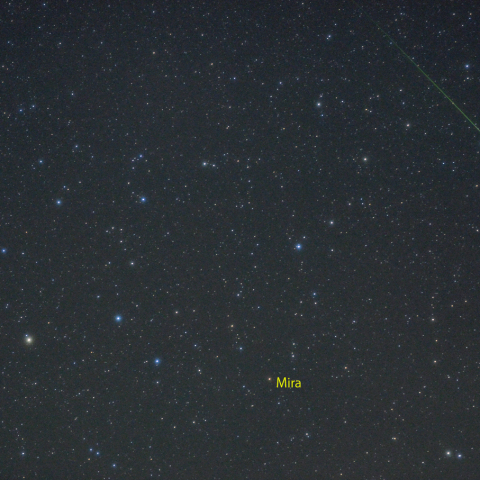 うお座をかすめる流星