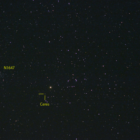ヒヤデス星団とケレス