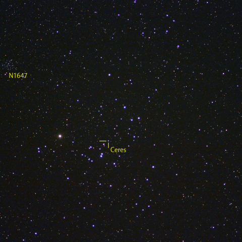 ヒヤデス星団とケレス