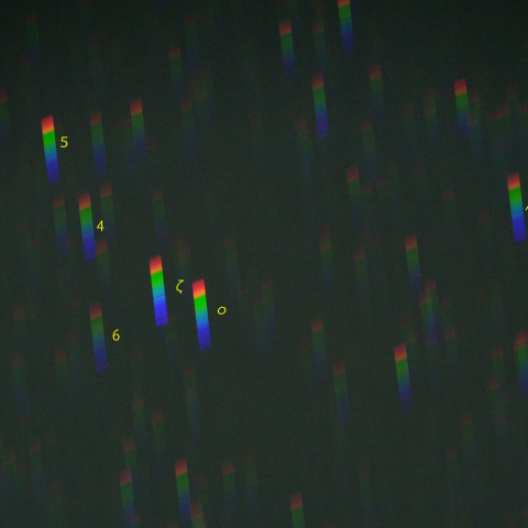 おうし座南西部のスペクトル