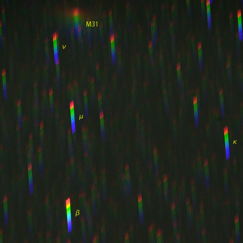 アンドロメダ座西部のスペクトル
