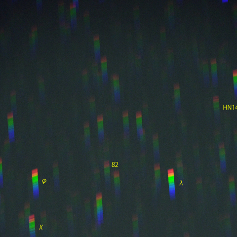 みずがめ座東部のスペクトル