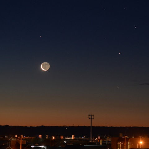 月と火星、アンタレス