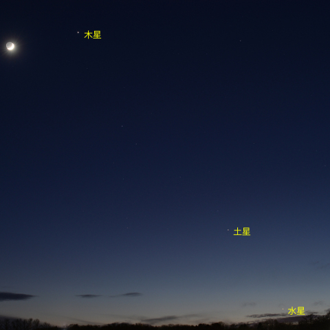 月と木星・土星・水星