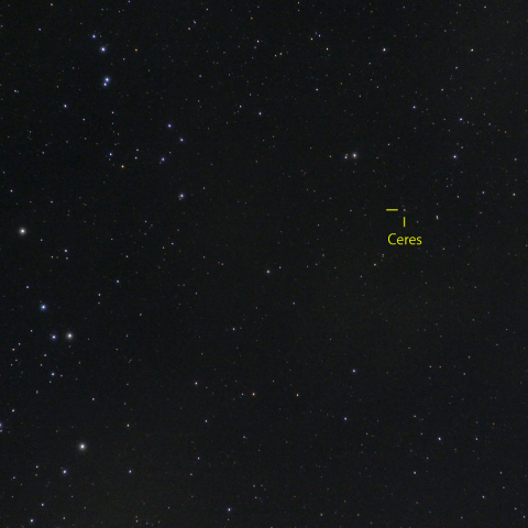 準惑星ケレスと2星団