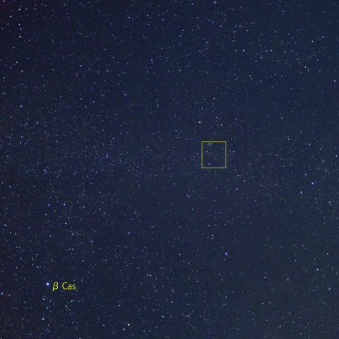 カシオペヤ座新星付近 (3月21日)