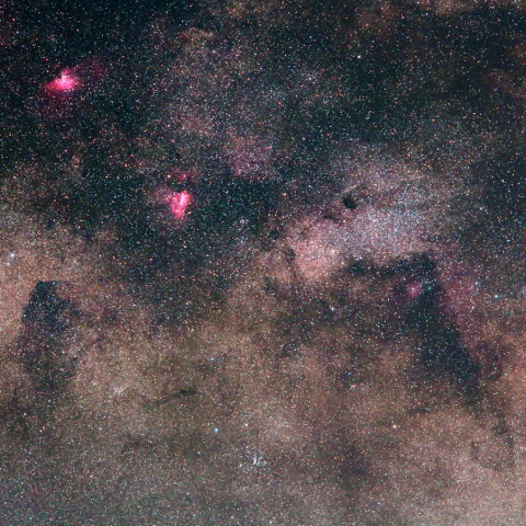 いて座の天の川と星雲