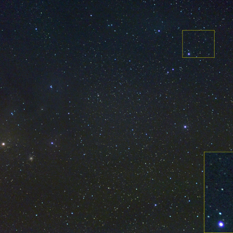 さそり座頭部とパンスターズ彗星 (22-08-21)