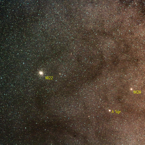 M22周辺の天の川