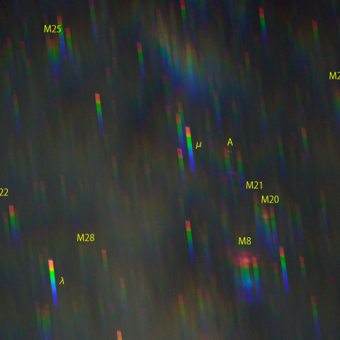 天の川中心部付近のスペクトル