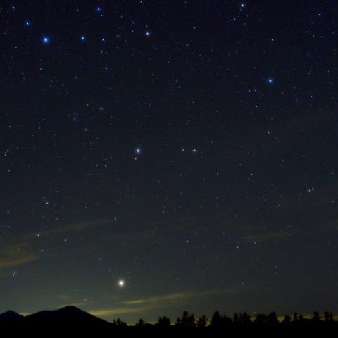 西の地平線上のうしかい座