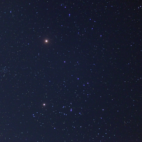 火星とアルデバラン (22-09-08)