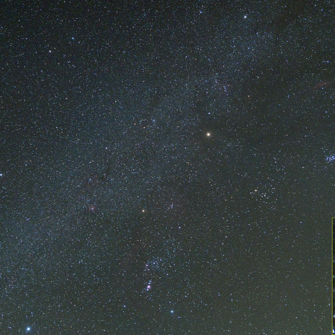 冬のダイヤモンドと流星 (22-11-23)