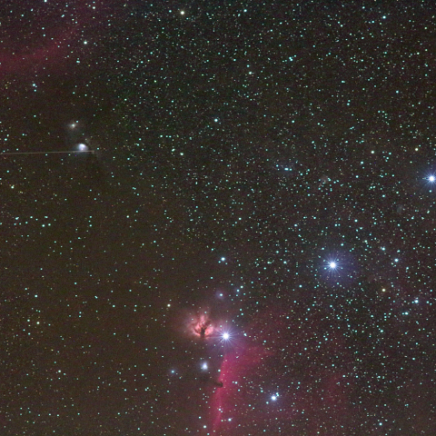 三つ星周辺の星雲