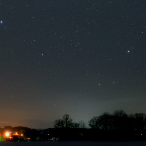 沈むふたご座とぎょしゃ座