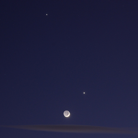 月と金星・木星 (23-02-22)