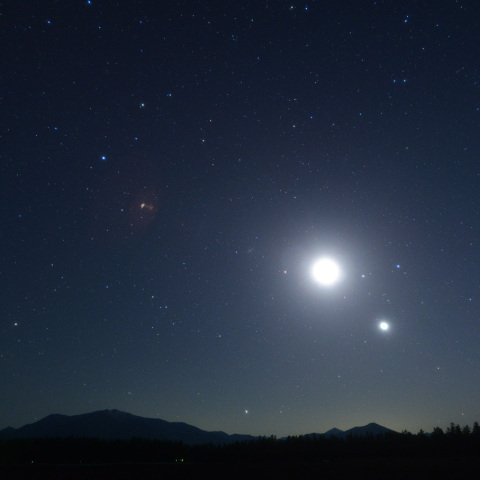 月・惑星と春の星座 (23-05-24)