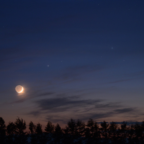 月とカストール・ポルックス (23-06-20)