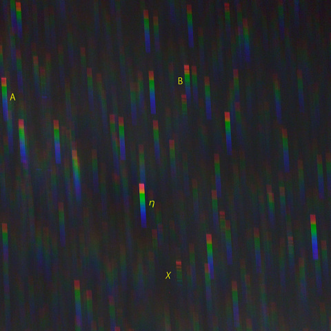 はくちょう座χ周辺のスペクトル (23-07-08)