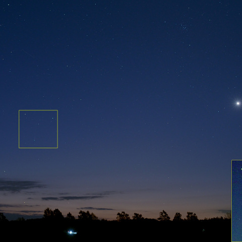 西村彗星と金星 (23-09-08)