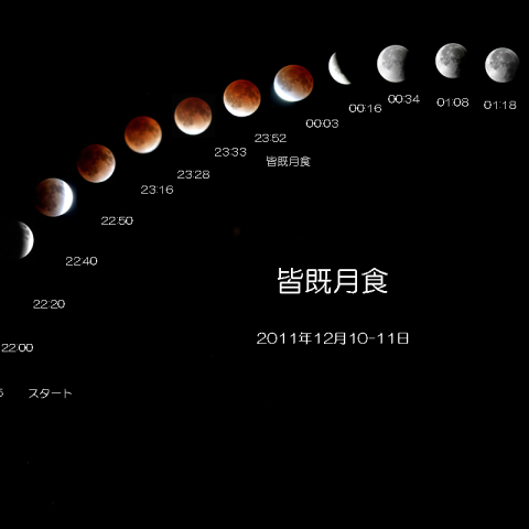 皆既月食の一部始終