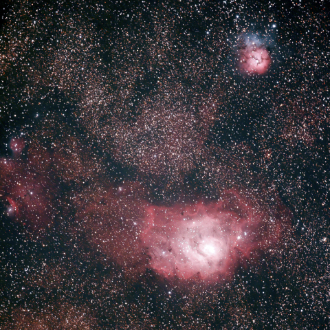 三裂星雲と干潟星雲