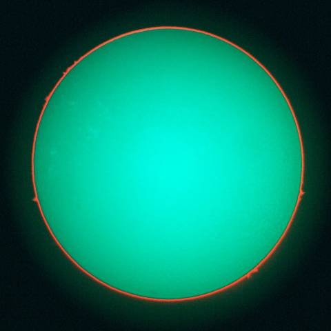 06-07 太陽（プロミネンス強調）