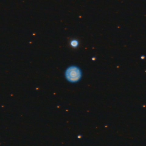 光害地でのNGC2392 エスキモー星雲