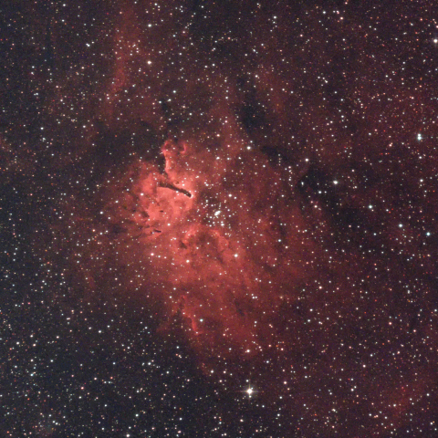 NGC6820 散光星雲とNGC6823散開星団