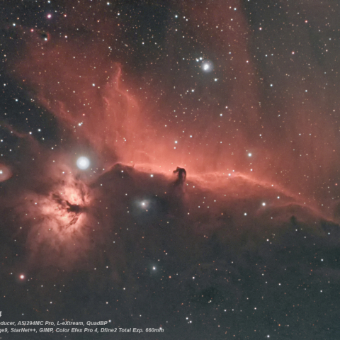 IC434, NGC2024 馬頭星雲と燃える木星雲