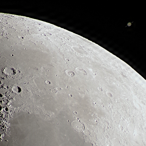 月と土星の接近