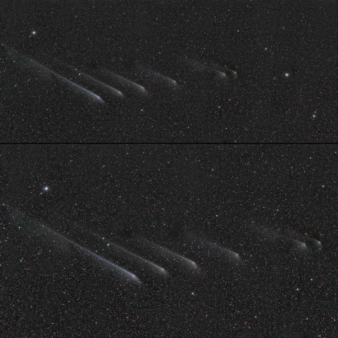 こぐま座を行くパンスターズ彗星の変化