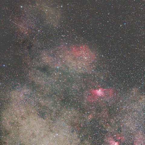 M16、17に接近するラブジョイ彗星