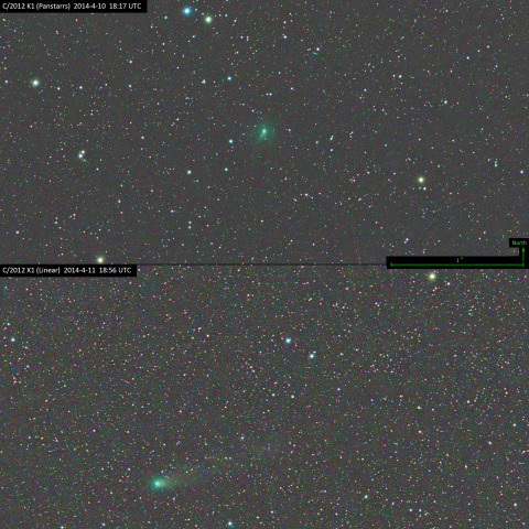 4/11-12朝の2彗星