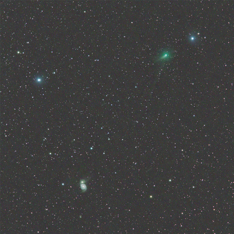 5/3のパンスターズ彗星とM51