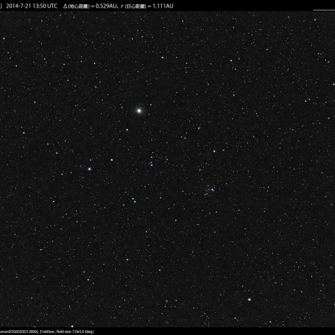 7/21のカタリナ彗星（C/2013 UQ4）