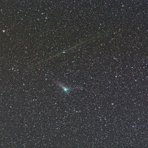 9/29朝のパンスターズ彗星と流星