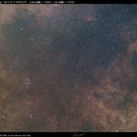 10/11のサイディング・スプリング彗星(C/2013A1)